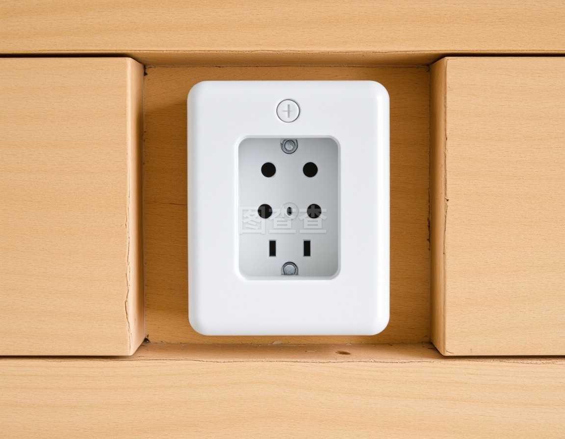 木制墙面与白色插座的完美融合 为家居注入温润质感